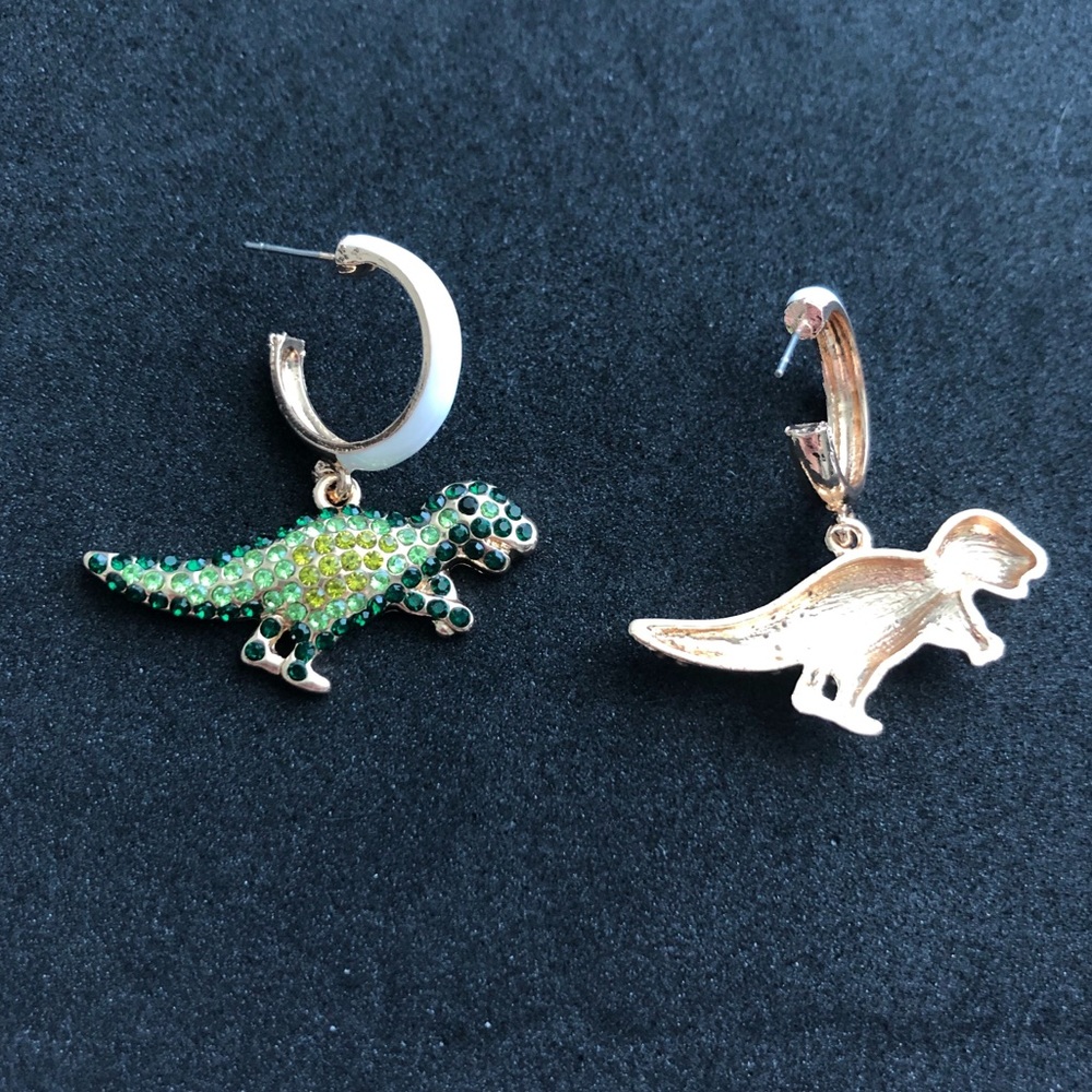 Gem Dinosaur Earrings - Picture 3 of 3